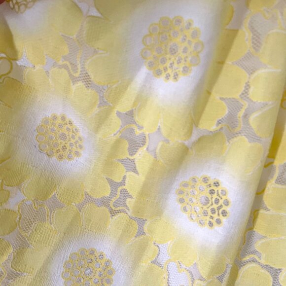 Modcloth Yumi Yellow Floral Lace Belted Sleeveless Summer Dress - Picture 4 of 11